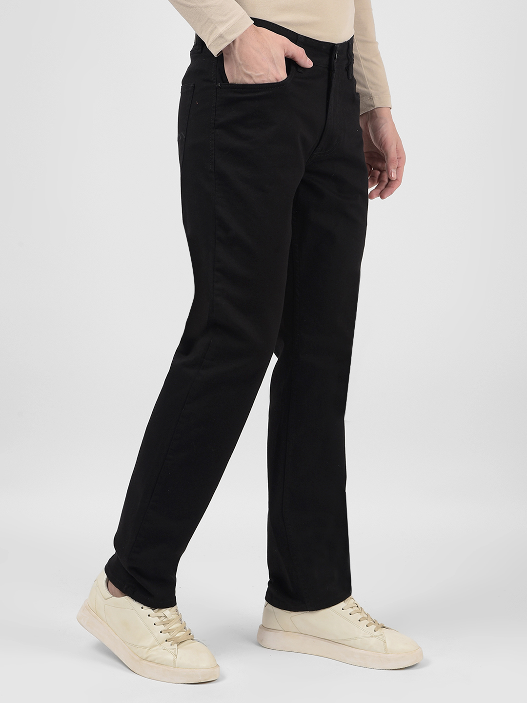 Numero Uno Men Solid Black Jeans